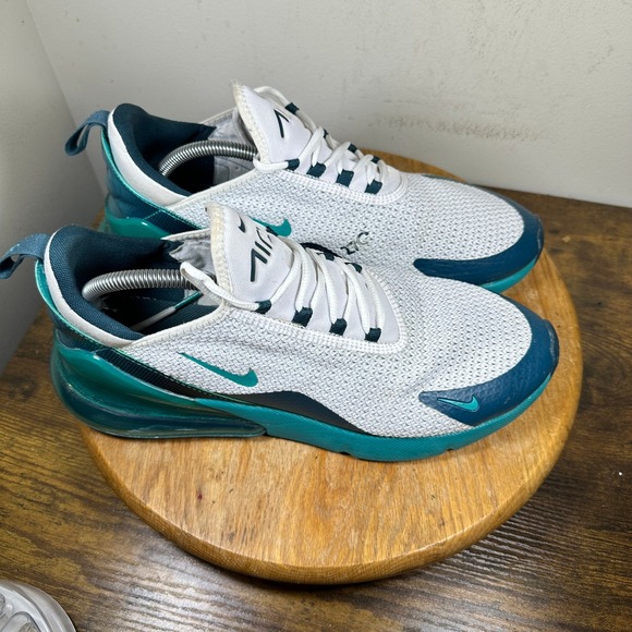 Nike Air Max 270 White Spirit Teal Nightshade Mens Sneakers AQ9164-102 Size 12
